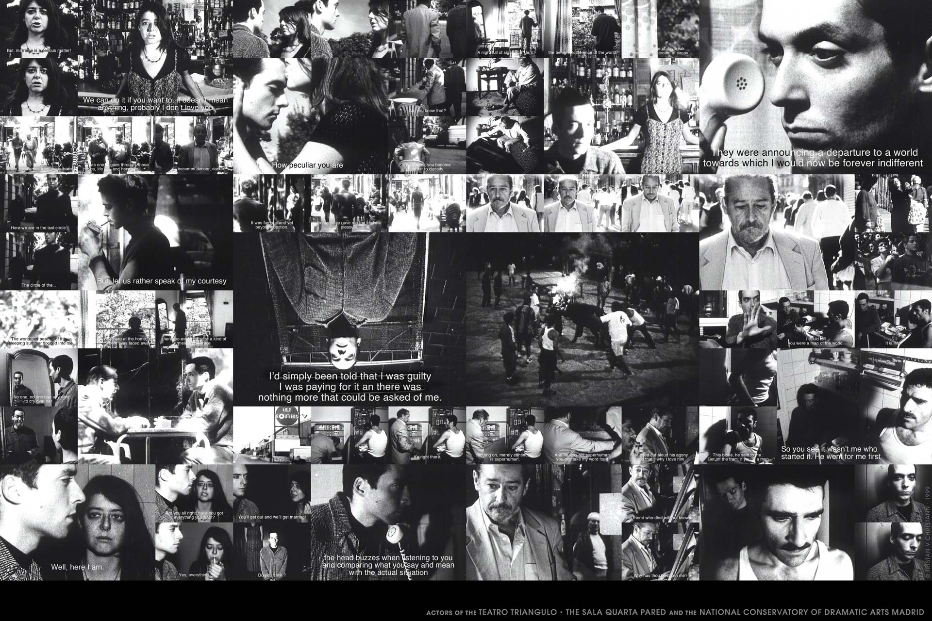 Tristan V Christann, ailleurs, film, poetry, 1999, Madrid, Spain, Albert Camus, The Fall, The Stranger